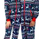 Giggling Getup Matching Pajamas for Couples, Christmas Pajamas for Women and Men, Nordic Reindeer Pattern Hooded Jumpsuits