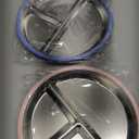 OVV Stainless Steel Kids Plates (2 Pack) 8 Inch Toddler Divided Plates with ﻿Removable Silicone Sleeves & 5 Suction Cups Baby Self Feeding | Mess-Free Mealtime | Dishwasher Safe