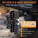 Adjustable Trailer Hitch - 8in Drop Hitch (for 2.5 Inch Receiver)