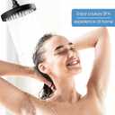 High Pressure Rainfall Shower Head, 6 Inches Showerhead with Perfect Adjustable Replacement, Removable Restrictor, Easy Installation for Your Bathroom Shower Heads (Matte Black + Shower Arm)