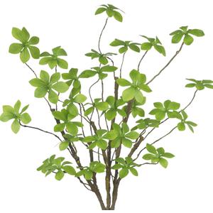 CISDUEO 3 Pcs Artificial Green Leaves Stem Plants Faux Floral Stems Fake Leaves Silk Artificial Greenery Branches with Long Stem for Vases Farmhouse Centerpiece Home Office Party Wedding Shop Decor