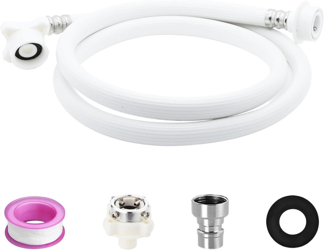 1.5 Meter Portable Washing Machine Drain Hose with Quick Connect, Universal Water Discharge Pipe Extension Kit, Flexible Replacement Hose for Compact and Standard Washers, Leak-Proof Design