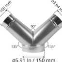 6" Inch 3 Way Metal Duct Splitter. 45 Degree 3 Way Y Shape Connector. Connect Multiple Machines - Dryer and Extractor Hood or Dryer and Dryer in one ducting.
