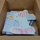 Croblissful One Silly Goose Party Decorations 1st Birthday Backdrop Duck Animal Background Prop for Birthday Baby Shower Party Supplies (Pink,Goose)