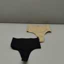 Thong Shapewear for Women Tummy Control Underwear Girdle Seamless Body Shaper High Waist Shaping Panties (Small, Black and Beige)