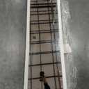 Nicetree LED Jewelry Cabinet Armoire with 2 Drawers, Lockable Standing Mirror Jewelry Cabinet, Full Length Mirror with Jewelry Storage, Christmas Gifts, White