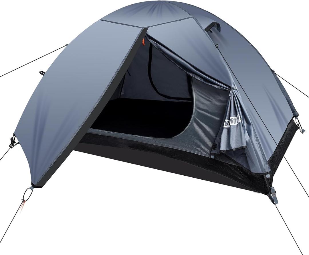 WILDROOTS Backpacking Tent, Mountain Hiking Tent for 2 Person, 4 Season Lightweight Camping Tent (grey)