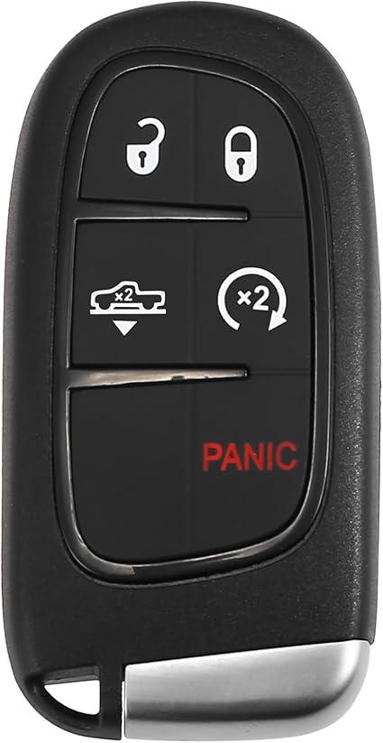 X AUTOHAUX 2pcs 433MHz GQ454T Replacement Smart Proximit Keyless Entry Remote Key Fob Alarm for Dodge for Ram 1500 2500 3500 20132018 Air Suspension Truck 5 Buttons 46 Chip