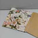 OWENIE Crushed Floral Sheer Curtains 63 Inches Length 2 Panels Set for Living Room Bedroom, Semi Sheer Curtains with printed Birds Flower Design, Rod Pocket Light Filtering Printing Sheer 42" W x 63" L