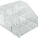 Azar Displays 326039 Three-Tier Counter with 9-Compartment Counter Step Display, 12" W x 11.75" D x 7.125" H