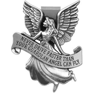 Guardian Angel Car Visor Clip, St. Christopher Medal for Car, Car Accessories Safety Gifts for New Drivers Teens Boys Parent Family Friends, New Car Gifts (Guardian Angle-1)