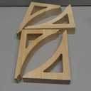 4 Pcs 1 3/4" W x 6 1/2" D x 9" H Traditional Wood Corbels Wooden Shelf Brackets Unfinished Paintable Solid Wooden Bracket for Doorway Countertops Home Shelves Cabinet Furniture Support