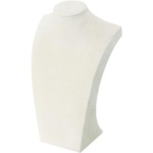 Coward Necklace Bust Stand, Necklace Holder Stand, Beige Velvet Necklace Jewelry Display Holder for Home Use or Store Shop Show (9" Hight)