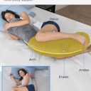 QUEEN ROSE Body Pillow for Side Sleepers, Soft Comfort S Shaped Hug Pillow for Adults, Full Body Support, Velvet Grey, 41in