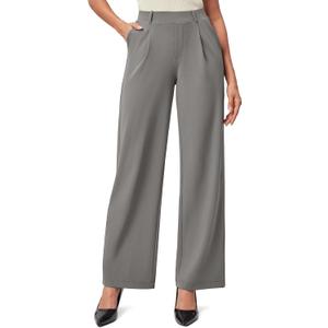 IUGA Bootcut Yoga Pants with Pockets for Women High Waisted Workout Pants Women Flare Yoga Pants Tummy Control (Gray, L)
