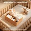 Diaper Caddy Organizer, Hand Rattan Nursery Baby Basket Changing Table Organizer for Baby Essentials, Baby Shower Gifts, Versatile Shelf Basket Bathroom/Kitchen Organizer (Natural, L)