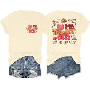 Teacher Shirt Women Teachers T-Shirt: in My Teacher Era Shirt Oversize Preschool Kindergarten Teaching Life Tees Tops (Large)