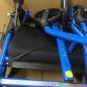 Medline Premium Empower Folding Mobility Rollator Walker with Memory Foam Seat, Black & Blue, 300 lb. Weight Capacity, 8 Wheels, Cupholder, Rolling Walker for Mobility Impairment, Adjustable Handles