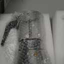 LAOION Stovetop Espresso Maker, 6Cup 240ml Classic Moka Pot, Crystal Glass-top & Stainless Steel Coffee Maker Mocha Pot, Greca De Cafe, Cuban and Italian Coffee Maker for Cafetera Cubana (Silver)