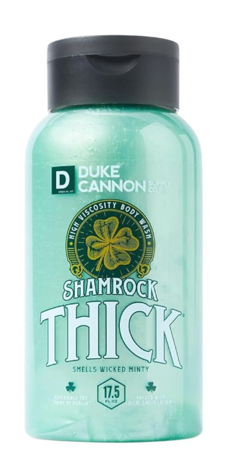 Duke Cannon Shamrock THICK Wicked Minty Body Wash Extra-Thick, Hydrating Men's Body Wash with Refreshing Mint Scent, 17.5 oz 