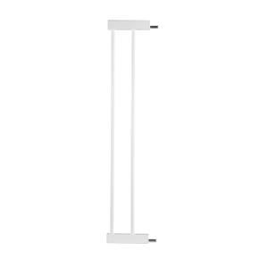 BABELIO Metal Baby Gate, 5.5inch (14cm) White Extension, Extra Wide Baby Gates for Stairs & Doorways, Pressure Mounted Walk Thru Child Gate with Door, NO Need Tools NO Drilling,28" Tall