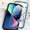 SOiOS for iPhone 13/14/15 Phone Case: for iPhone 16e Protective Cover with Built-in Kickstand | Heavy Duty Military Grade Hard Protection Shock Proof | Durable Dual-Layer Design Blue