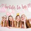 2 x Bride to Be Banner, Bowknot Bachelorette Sign, Bow Coquette Theme Bridal Shower Engagement Wedding Party Decorations