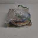 Homienly Wheat Straw Dinner Plates 10 Inch Unbreakable Set of 8 - Dishwasher and Microwave Safe Plastic Plates Reusable - Lightweight Plates for Kitchen,Camping,Outdoor - Mondrian Series