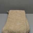 Collive Washable Carpet Runners for Hallway 12ft, Boho Long Rugs for Kitchen Cotton Hand Woven Bedroom Runner Rug Tan/Cream Low Pile Natural Floor Carpet for Indoor Hall Entryway