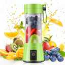 Portable Blender Personal Size Blender - Shakes and Smoothies, Cordless & USB Rechargeable, Lightweight with BPA-Free Cup Suit in Picnic/Sports/Office (Green)