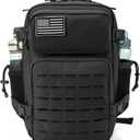 QT&QY 25L/45L Military Tactical Backpack For Men Molle Daypack 3 Day Bug Out Bag Hiking Rucksack With Bottle Holder