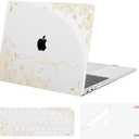 MOSISO Compatible with MacBook Air 13 inch Case 2022 2021 2020 2019 2018 Release A2337 M1 A2179 A1932 Retina Display Touch ID, Plastic Hard Case&Keyboard Cover&Screen Film, Autumn Flower and Leave