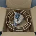 11.8" Boho Jute Plug in Pendant Light, Handwoven Natural Hanging Lamp Plug in with Dimmable Light Switch, Wicker Hanging Light Fixture for Bedroom Living Room Kitchen (No Bulb Included)