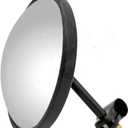 5.7 Inch Convex Round Mirror Blind Spot For Isuzu Mitsubishi Fuso Truck Bus Atv Utv Tractor Room Scooter etc. Adjustable Bracket