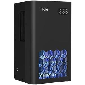 ToLife Dehumidifier for Home, 1000 sq.ft Dehumidifiers for Basement Bedroom Bathroom with 95 OZ Water Tank, Auto Shut Off 7 Colors LED Light, Black