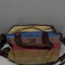 Canvas Handbag Multi-Color Striped Lattice Cross Body Shoulder Purse Bag Tote-Handbag for Women