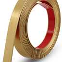 Gaahing 196.8" x 1" Matte Gold Molding & Wall Trim, Flexible Peel and Stick Decorative Strip for Tile, Mirror, Ceiling, Floor, Panel, Cabinet