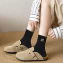 HUGSWEET Thin Soft Cotton Crew Socks for Women Ankle above Bootie Socks Gifts for Women 5-10 Pairs