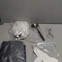 Hillban 5 Pcs Halloween Judge Costume Accessory Judge Robe False Collar Wooden Gavel Wig and Glasses for Halloween Cosplay (Adult)