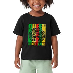 Sianelle Toddler Juneteenth Shirts for Girls Boys Black History Freedom Day T-Shirts Short Sleeve Cotton Ages 2-8