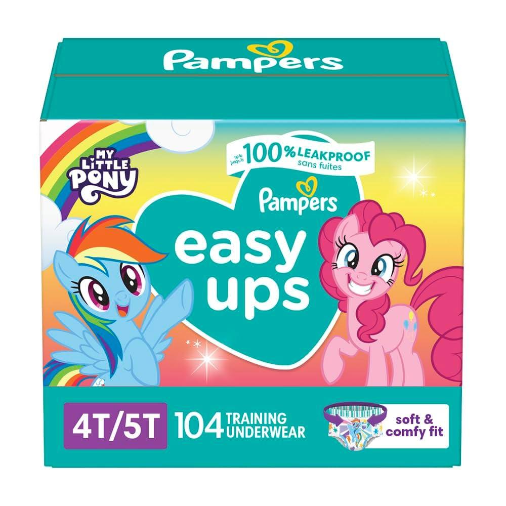Pampers Easy Ups My Little Pony Potty Training Pants Girls Size 4T-5T, 100 Count