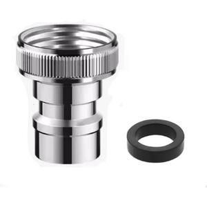 Universal Faucet Adapter Kit with Snap-On Design | 15/16-27 Male to 55/64-27 Female Thread Converter for Portable Dishwasher/Sink Hose/Aerator
