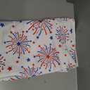 Horaldaily 4th of July Tablecloth 70×70 Inch Round, Firework Patriotic Stars Memorial Day Independence Day Washable Seasonal Table Cover for Party Picnic Dinner Decor