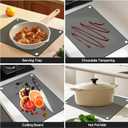 4 Pack Tempered Glass Cutting Board with Anti-Slip Pads, 2 Sizes Rectangle Black Glass Tray Heat-Resistant Chopping Board for Kitchen Countertop, House Warming Gifts, Non-friable