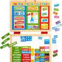 Melissa & Doug My First Daily Magnetic Calendar, Classroom Calendar for Kids Activities with Weather & Seasons, Preschool Toys for Girls & Boys Ages 4+