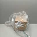 8 Inch Wooden Base Cake Display Stand with Glass Dome, Cloche Clear Glass Bell Jar Cover for Dessert Cheese Candy Plants Succulents