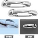Anxingo 4 Pcs Car Door Handles and 1 Pcs Rear Tailgate Handle Cover Trims, Replacement for Dodge Ram 1500 Pickup 2002-2008, 2500 HD 3500 HD Pickup 2003-2009