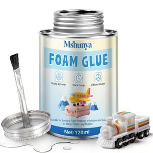 4 oz Foam Glue, Foam Glue Adhesive, Styrofoam Glue Adhesive, Super Strong Adhesion, Quick-Drying and Transparent, Specially Designed for foams Materials, Suitable for foams and Other Materials