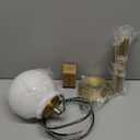 6" Globe Pendant Light Gold Mid Century Pendant Light Globe Pendant Lights Kitchen Island Brushed Brass Finished with Milk Glass Lampshade Adjustable Ceiling Light Fixtures for Kitchen