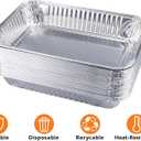 20 Pack Grill Drip Pans, Compatible with Weber 6415 Grill Accessories, Genesis, Traveler, Q Series, Disposable Aluminum, Foil Grease Trays 8.5" X 6" (20 Pack)